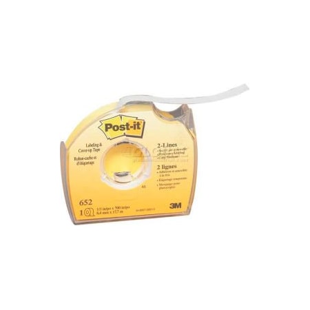 3M Post-it Labeling and Cover-Up Tape 652, 1/3" x 700", 1 Roll 652